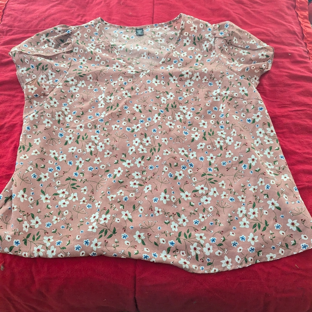 Shein floral blouse